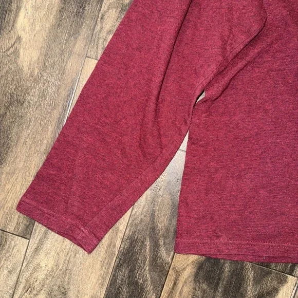 Eddie Bauer Fleece Crewneck Pullover Sweater Dark Red Men's Size XL - Picture 4 of 7